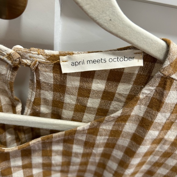 Checkered Rust Maxi Dress - Picture 2 of 7